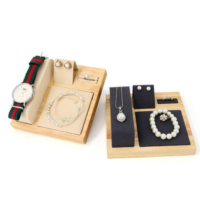 kopen Multifunktioneel houten luxe juwelen display tray voor horloge hanger oorstokjes online manufacture