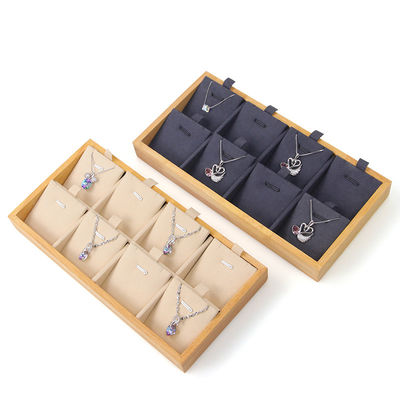 kopen Meerdere cellen massief hout hanger opslagrek luxe halsketting display tray online manufacture