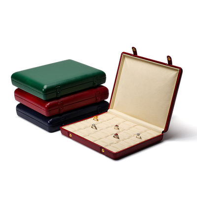 Pebble Grain Leer Juwelen Doos Verpakking Opbergkoffer Voor Oordopjes Hanger