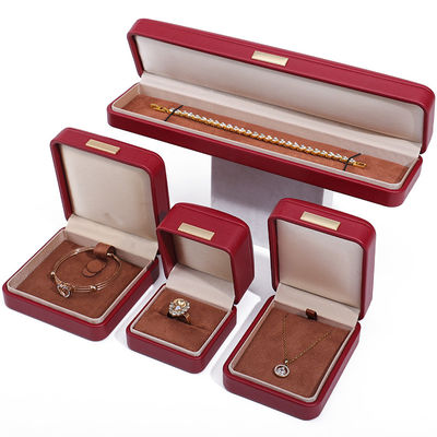 kopen Floating Effect Rood PU Leer Luxe Juwelen Verpakkingsdoos Set met Gouden Bar online manufacture