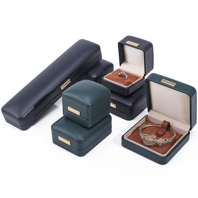 kopen Handy Convex Dak Fake Leer Luxe Juwelen Doos Pakket met gouden staaf ornament online manufacture
