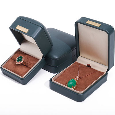 Handy Convex Dak Fake Leer Luxe Juwelen Doos Pakket met gouden staaf ornament