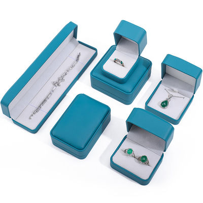 Pauwgroen Oogvangend Fake Lederen Juwelen Verpakking Doos Set Luxe Case