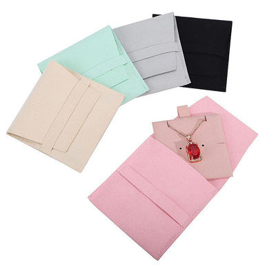 Soft Touch Microfiber Juwelierschap opslagzak met afneembare splitser voor oorbellen