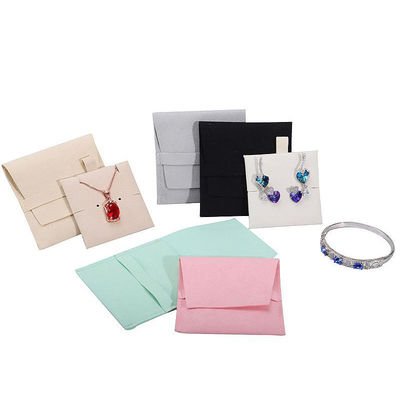 Soft Touch Microfiber Juwelierschap opslagzak met afneembare splitser voor oorbellen
