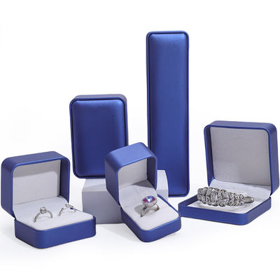 Custom Shape Glossy PU Leer Juwelierskoffer, Juweliersdoos Sets Voor Verpakking
