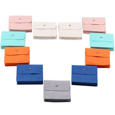 Upscale Anti-scratch mini fluweel sieraden zakjes Flip open luxe kleine fluweeltasjes