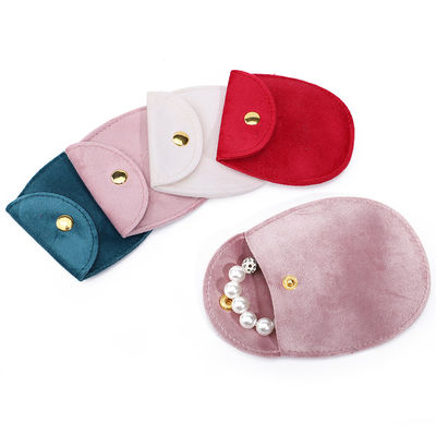 Sleek ei in de vorm van zachte fluweel sieraden tas begeleiding chique sieraden zak