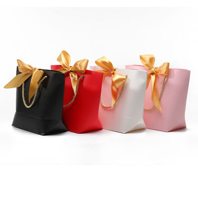 Compact Prachtig Karton Papier Geschenk Tote Bag Bowknot Ornament Voor Verjaardag