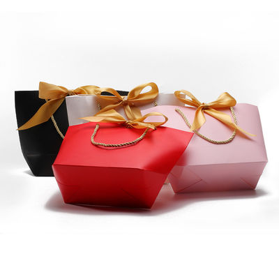 Compact Prachtig Karton Papier Geschenk Tote Bag Bowknot Ornament Voor Verjaardag