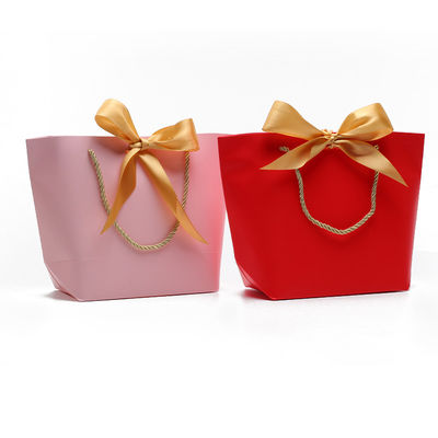 Compact Prachtig Karton Papier Geschenk Tote Bag Bowknot Ornament Voor Verjaardag