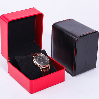 Custom waterdicht PU leer luxe horloge verpakkingsdoos zachte fluwelen bekleding