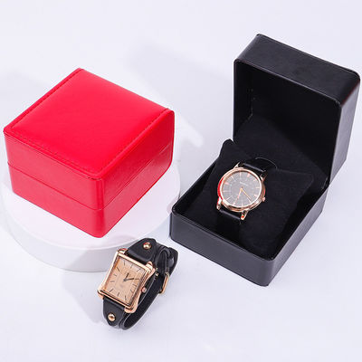 Custom waterdicht PU leer luxe horloge verpakkingsdoos zachte fluwelen bekleding