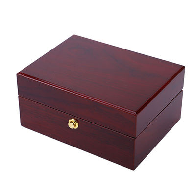 OEM stofdichte houten luxe horloges opslagdoos met drukknop sluiting