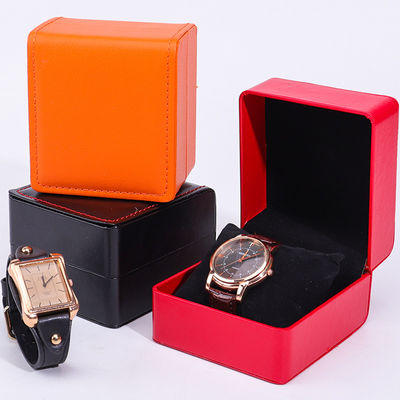 Custom waterdicht PU leer luxe horloge verpakkingsdoos zachte fluwelen bekleding