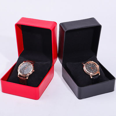 Custom waterdicht PU leer luxe horloge verpakkingsdoos zachte fluwelen bekleding