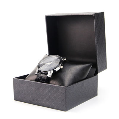 Diamant Crosshatch Textured Hard Paper Horloge Case Karton Luxe Box