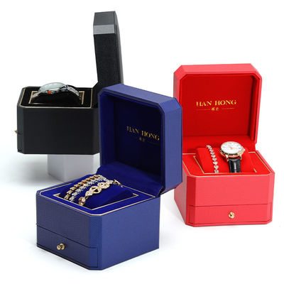 Custom Logo Hard Paper Horloge Doos Verpakking Luxe opslag organisator met la.