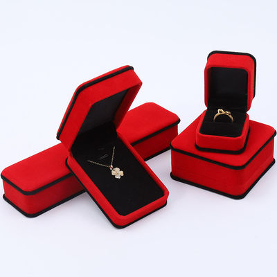 Handgemaakte edel fluweel juwelen doos Ronde hoek Ring Hoesje voor oor stud Armband Hanger