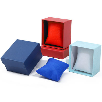 kopen Eenvoudige slot Twill Grain Paper Horlogekist Verpakking met afneembare kussen online manufacture