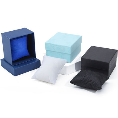 Eenvoudige slot Twill Grain Paper Horlogekist Verpakking met afneembare kussen