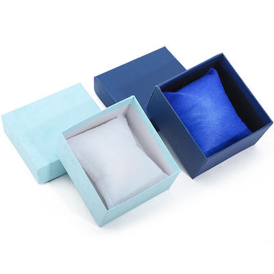 Eenvoudige slot Twill Grain Paper Horlogekist Verpakking met afneembare kussen