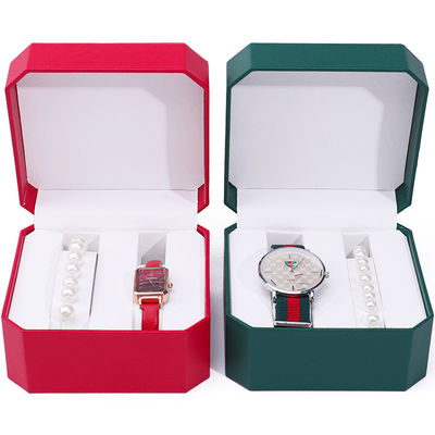 Octogonale hoes voor het bewaren van huidhorloges Meerdere compartimenten voor cadeauverpakking