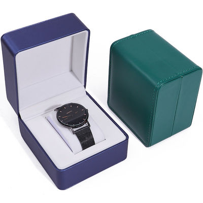 Borstel Afwerking Valse Lederen Horloge Berging Doos Vierkante Luxe Houder voor Valentijnsdag