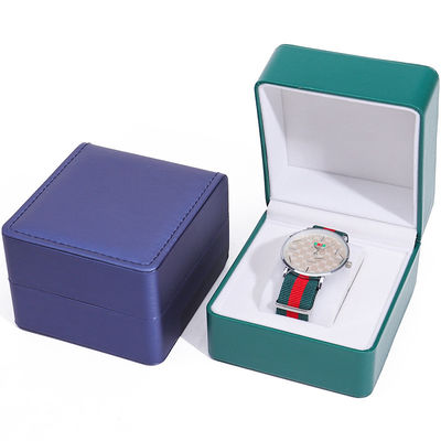Borstel Afwerking Valse Lederen Horloge Berging Doos Vierkante Luxe Houder voor Valentijnsdag