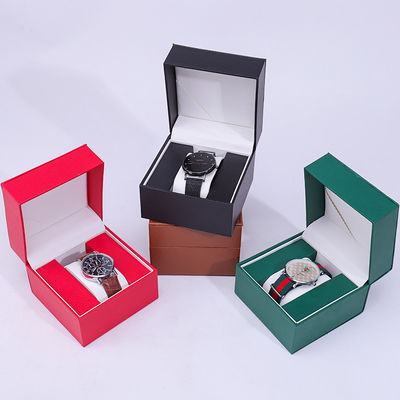Vierkante valse huid horloge verpakkingsdoos smaakvolle stofdichte Casio Case voor cadeau