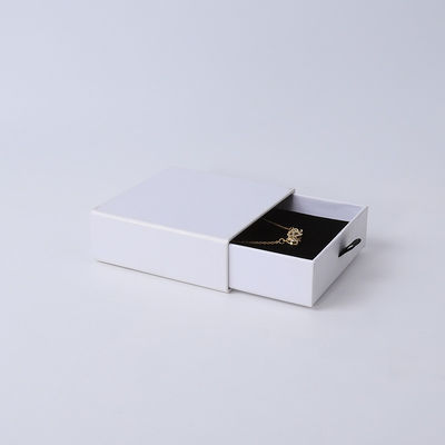 Groothandel Productie Eco-vriendelijk hoogwaardig geschenk Juwelen Doos Gepersonaliseerde Persoonlijke Ring Halsketting Oorbellen Armband Verpakking Wit Karton Papier Drawer Juwelen Doos met logo