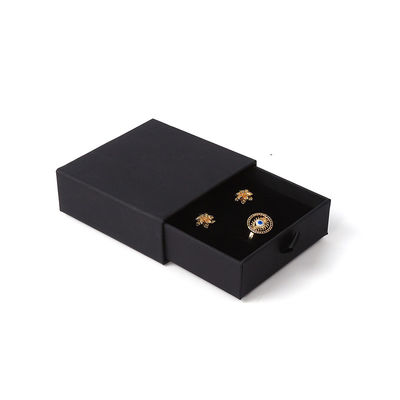 Groothandel Vervaardiging Eco-vriendelijk luxe geschenk Juwelen Doos Gepersonaliseerd Custom logo Ring Halsketting Oorbellen Armband Verpakking Zwart Karton Papier Laaier Juwelen Doos
