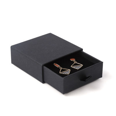Groothandel Vervaardiging Eco-vriendelijk luxe geschenk Juwelen Doos Gepersonaliseerd Custom logo Ring Halsketting Oorbellen Armband Verpakking Zwart Karton Papier Laaier Juwelen Doos