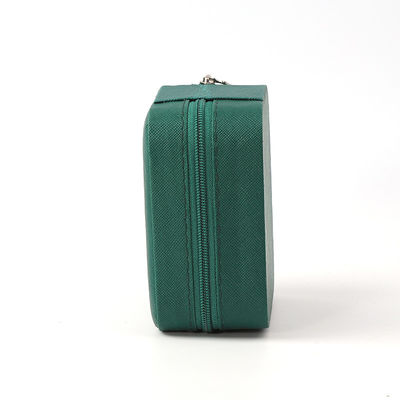 Juwelen Geschenkopslagdoos Custom Draagbare Kleine Lederen Donkergroene Juwelen Organisator Juwelenopslagdoos