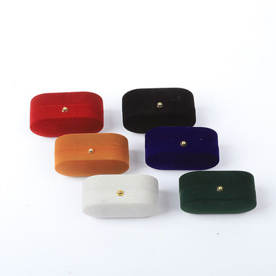 Custom Velvet Ring Box Verpakking Voor Bruiloft En Verlovings Juwelen