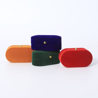Custom Velvet Ring Box Verpakking Voor Bruiloft En Verlovings Juwelen