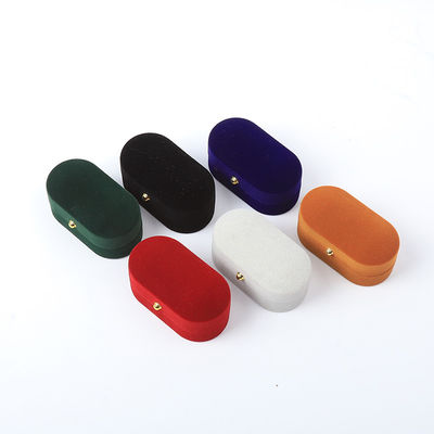 Custom Velvet Ring Box Verpakking Voor Bruiloft En Verlovings Juwelen
