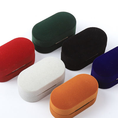 Custom Velvet Ring Box Verpakking Voor Bruiloft En Verlovings Juwelen