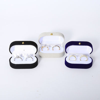 Custom Velvet Ring Box Verpakking Voor Bruiloft En Verlovings Juwelen