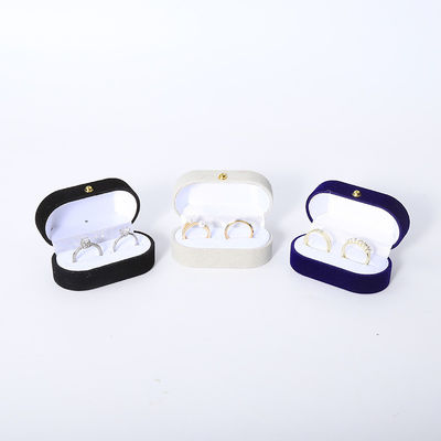Custom Velvet Ring Box Verpakking Voor Bruiloft En Verlovings Juwelen