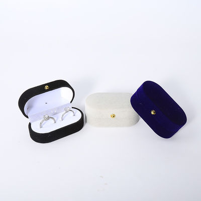 Custom Velvet Ring Box Verpakking Voor Bruiloft En Verlovings Juwelen