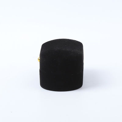 Gepersonaliseerde Zwarte Fluwelen Juwelen Verpakking Bruiloft Verloving Dubbele Ring Luxe Juwelen Doos