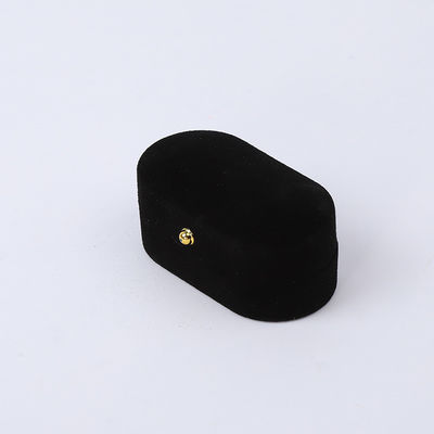 kopen Gepersonaliseerde Zwarte Fluwelen Juwelen Verpakking Bruiloft Verloving Dubbele Ring Luxe Juwelen Doos online manufacture