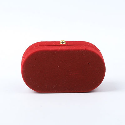 Luxe juwelen doos gepersonaliseerd op maat Rood fluwelen juwelen verpakking bruiloft verloving dubbele ring doos
