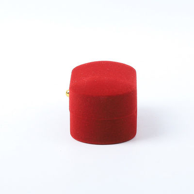 Luxe juwelen doos gepersonaliseerd op maat Rood fluwelen juwelen verpakking bruiloft verloving dubbele ring doos