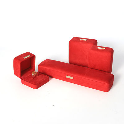 Hign end luxe rood flannel fluweel juwelen Doos voor armband halsketting ring oorbel