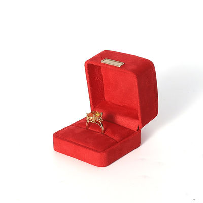 Groothandel Productie Luxe Juwelen Doos Gepersonaliseerd Custom High End Halsketting Armband Oordelen Ring Juwelen Set Verpakking Fluwelen rode Juwelen Doos met logo