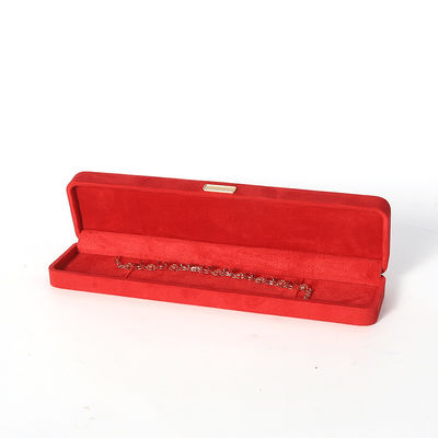 Groothandel Productie Luxe Juwelen Doos Gepersonaliseerd Custom High End Halsketting Armband Oordelen Ring Juwelen Set Verpakking Fluwelen rode Juwelen Doos met logo
