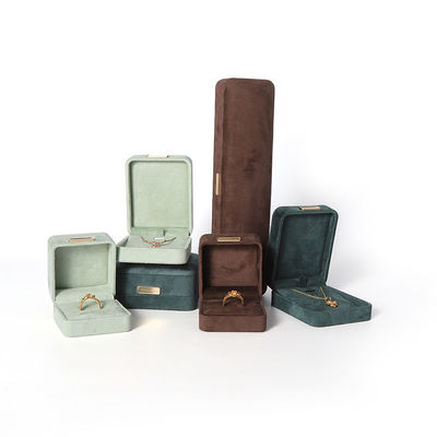 Hoogwaardige luxe flanellen fluwelen sieradendoos voor armband, ketting, ring, oorbel