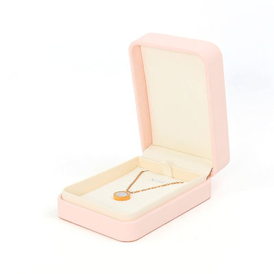 Aanpasbare Premium Roze Leren Sieradendoos Voor Ringen Opslag